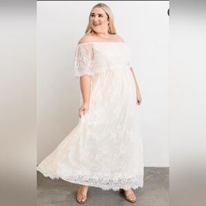 Baltic Born Cream Lace Maxi Dress